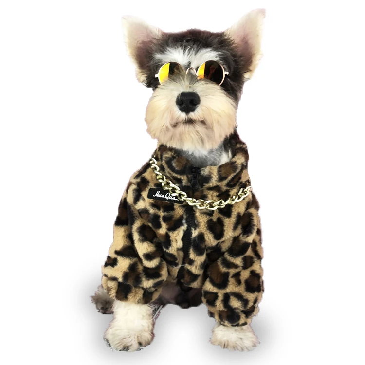 

Pet Apparel Warm Winter Fashion Soft Leopard Print Dog Coats Pet Clothes For Small Medium Dogs Outfit S-2XL, Customized color