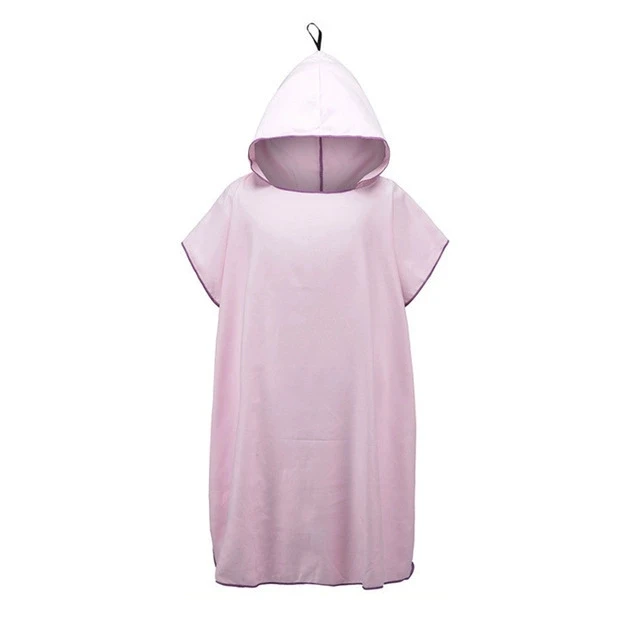 Custom Microfiber Robe Hooded Poncho Quick Dry Luxury Swimming Pool and Beach Towel for Adults Woven Logo and Printed Design