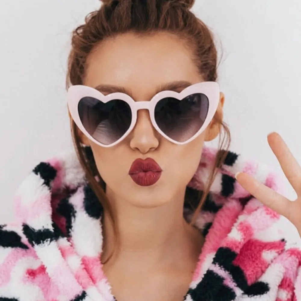 

Dropshipping Heart Sunglasses for Girls Color Sun Glasses Sunglasses 2021