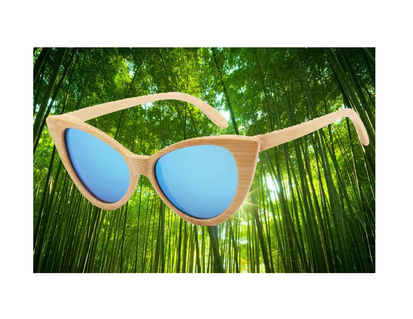 

2021 Fashion Polarized Sunglasses Full Bamboo Frame Cat Eye Sunglasses Factory Wholesale Men's and Women's Universal Sunglasses, Any colors