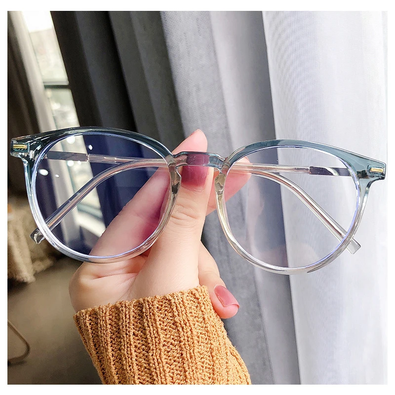 

Women Round frame TR90 eye glass frames optical glasses eyewear retro transparent anti-blue light optical large eyeglasses