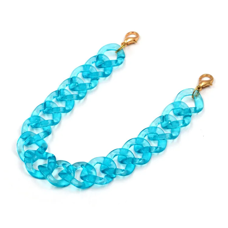 

Big Transparent Pink Plastic Acrylic Chain Resin Link Bag Strap For Purse, As picture