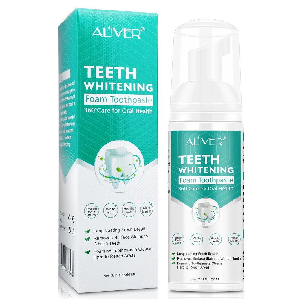 

ALIVER Teeth Cleaning Whitening Mousse Gums Stain Removal Convenient Oral Dental Care Whitening Toothpaste Foam