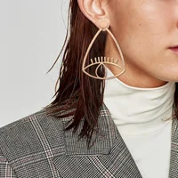 

2020 Fashion Abstract Human Face Earrings Alloy Eyes Lips Hands Dangle Earrings