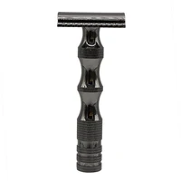 

Black Metal Handle and Silver Stainless steel plated Men Barber Shave Tool Double Edge Safety Razor