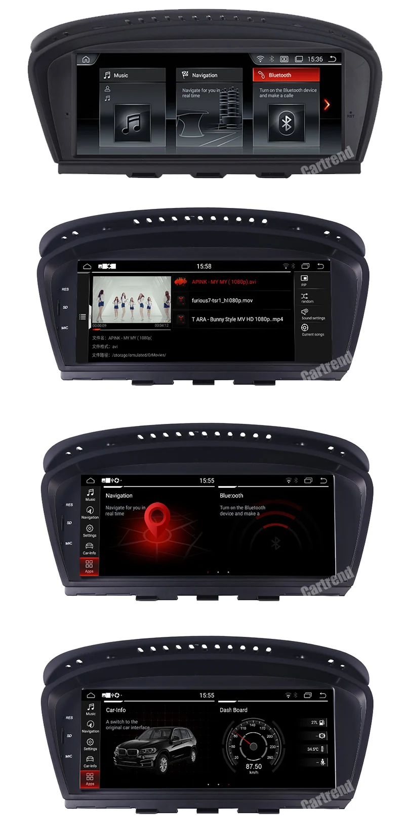 Car Onboard Computer System Upgrade E60 Android Screen For Bm W E61 E62
