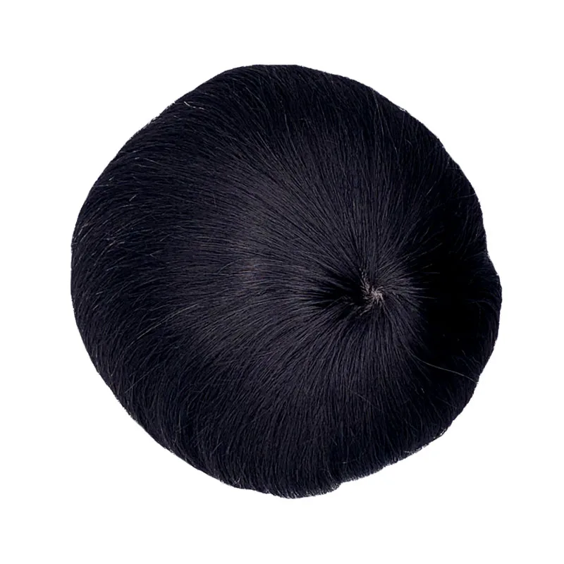 

M09 Free shipping Straight Premium hair toupee for men with haircut Indian Hair Toupee For Men