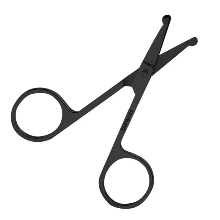 

Beauty Tools Stainless Steel Mustache Facial Women Manual Nose Hair Rounded Nose Hair Scissors