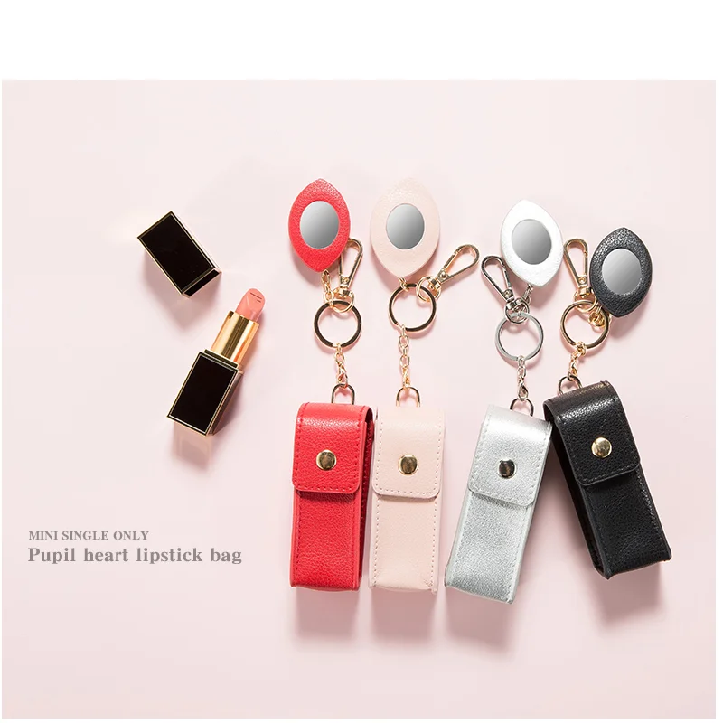 Chape Key Chain Holder Fashion Lipstick Chapstick Lip Gloss Case Holder