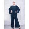 Hot Selling High-Quality Modest Fashion 5 Color Plus Size Pleated Flared Sleeve Loose Female Jumpsuits
