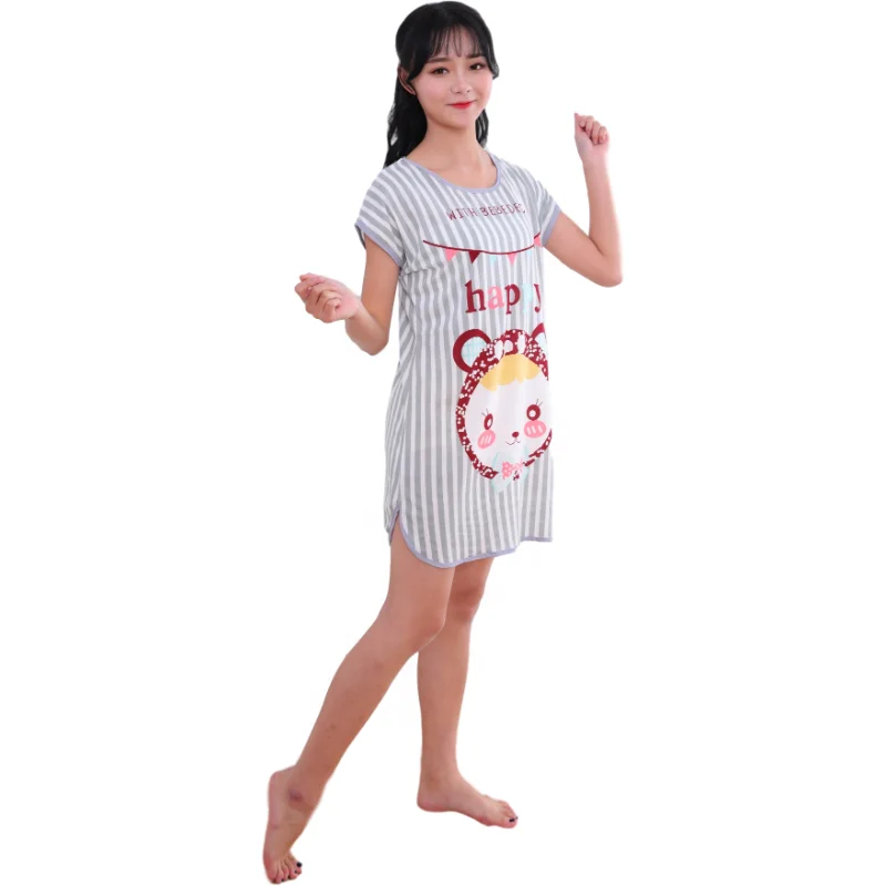

wholesale Custom Cartoon milk silk conjoined ladies pajamas and sleepwear sweater dress women clothing