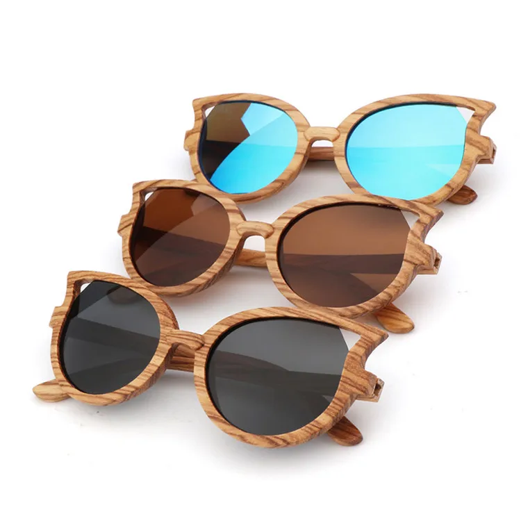 

manufacture custom logo fashionable personality bamboo polarized sunglasses