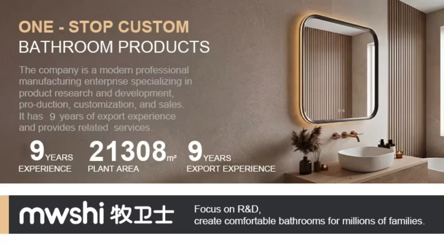 Aluminum Frame Smart Mirror Anti-fog Backlit LED Mirror with Temp Display for Luxury Hotel