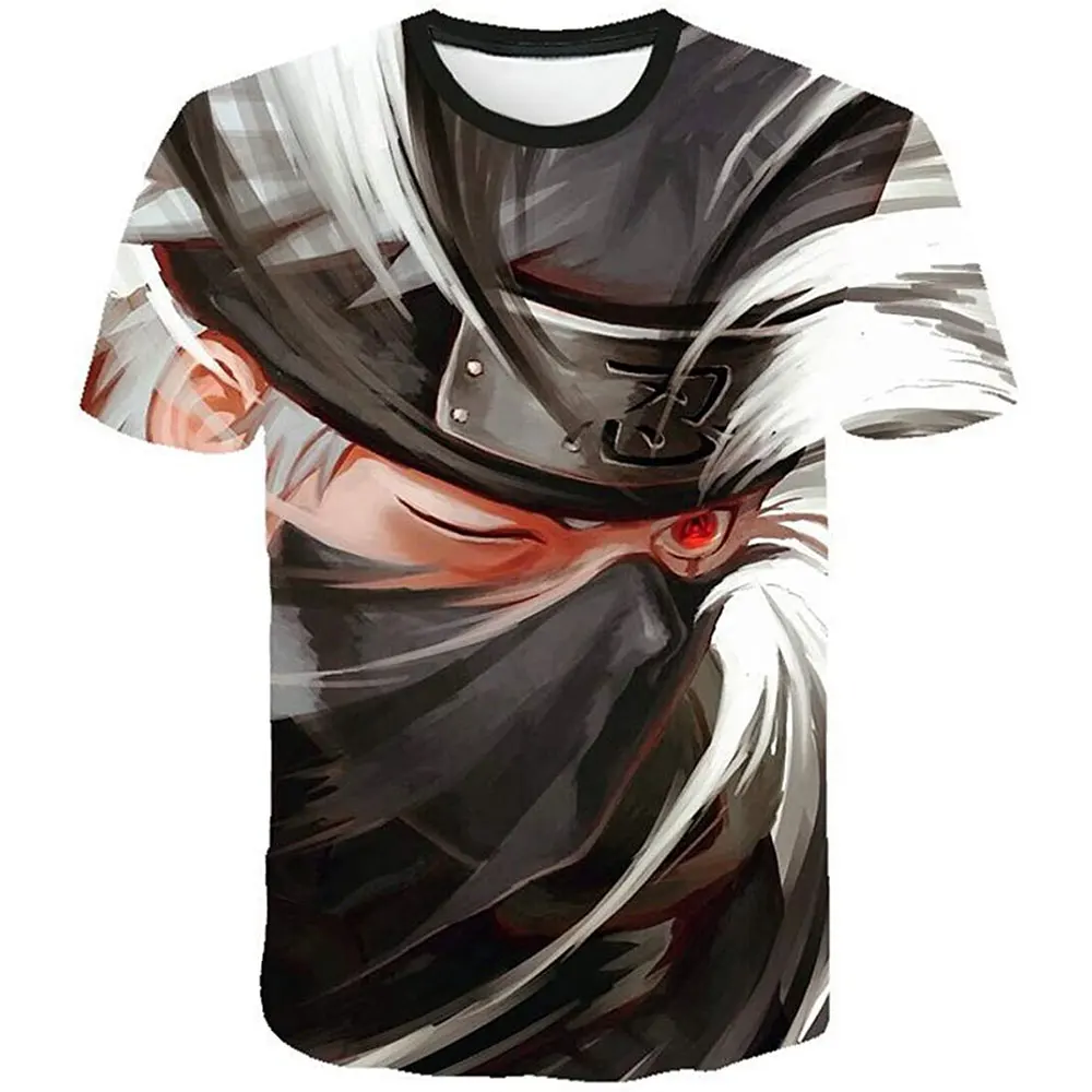 

2021 Japanese Anime 3D Printed shirt for Men Sasuki 3D Printing love&roses stock short sleeve polo t-shirt