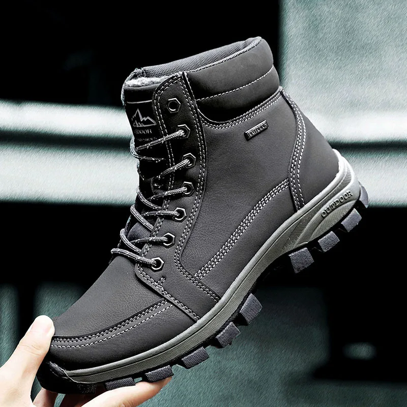 

Winter Microfiber Men Fashion Boots Artificial Short Fur Unisex Custom Cotton Shoes, Optional