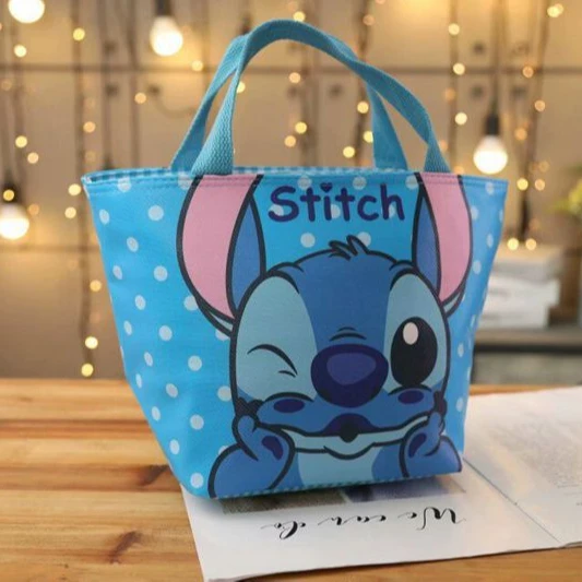 

New cartoon cute stich thermal insulation women's student lunch bag