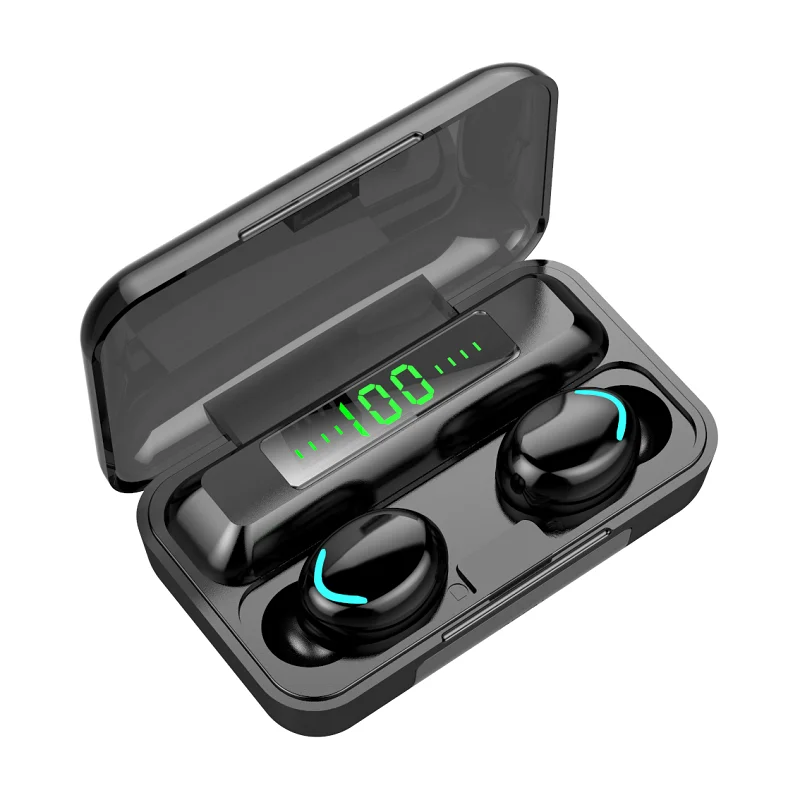 

China Manufacturer Ready To Ship Waterproof Wireless Noise Cancel F9 Earphone, Black