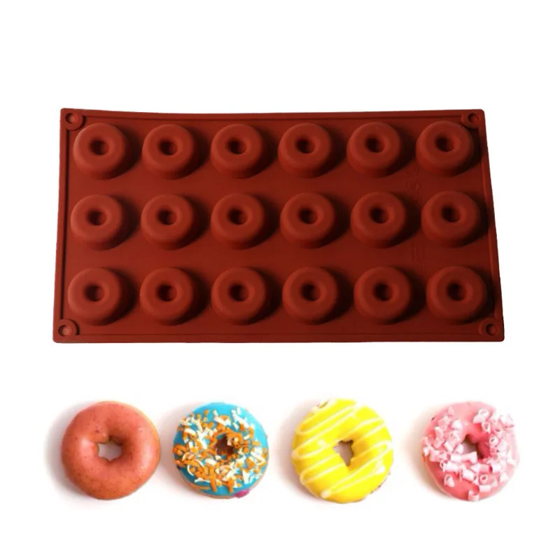 

Donuts Silicone Mold DIY Cake Bread Desserts Fondant Chocolate Cookie Biscuit Mould Bakeware Baking Tools