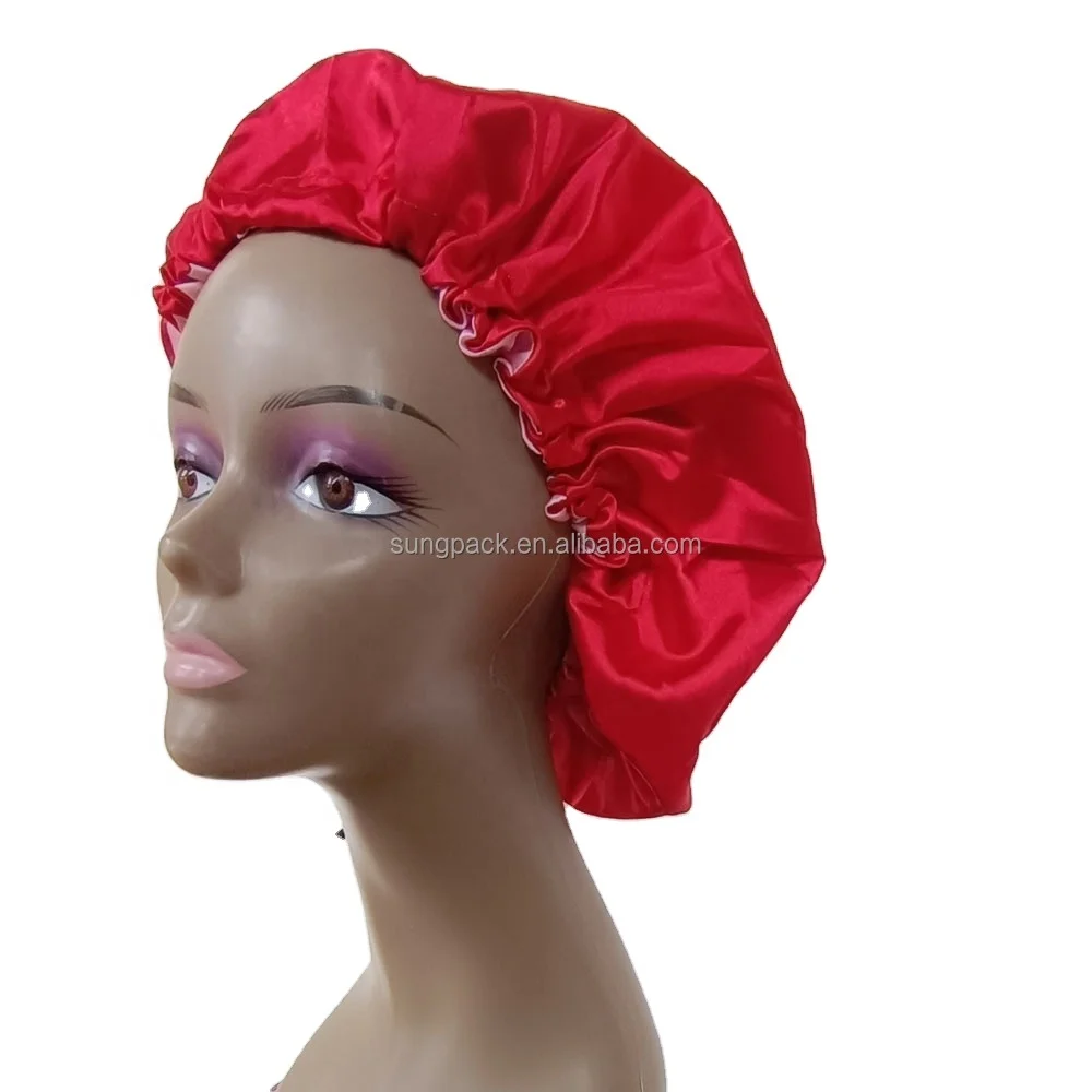 

Custom Trigger Adjustable Wigs Hair Silk Sleep Caps with Double Layers Reversible Satin Bonnet, Customize