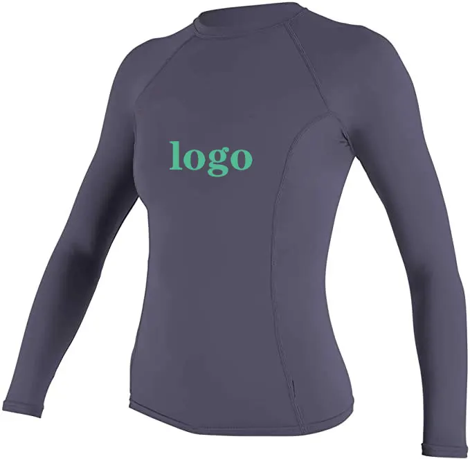 

Wholesale UPF 50+ compression sport shirts custom design surf rash guard sun protection woman rash guard, Customized color