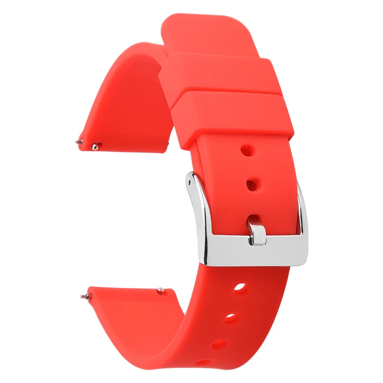 

adjustable silicone rubber strap colored quick release silicone watch bands