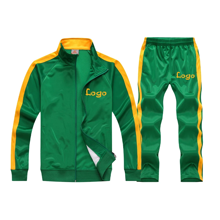 

Fashion Sportswear Men's Custom Logo 2 pc zip Tracksuit Sweatsuit Jogger Suit Men Tracksuit Set, Customized colors
