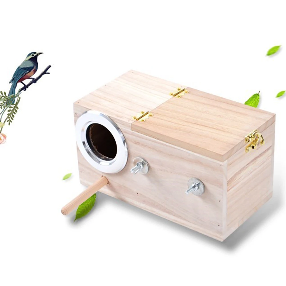 

Wooden Bird Cage Breeding Box Nesting Boxes Hatching Cage for Parakeet Budgies Cocktail Finch Lovebird Parrot Box Animal Cages