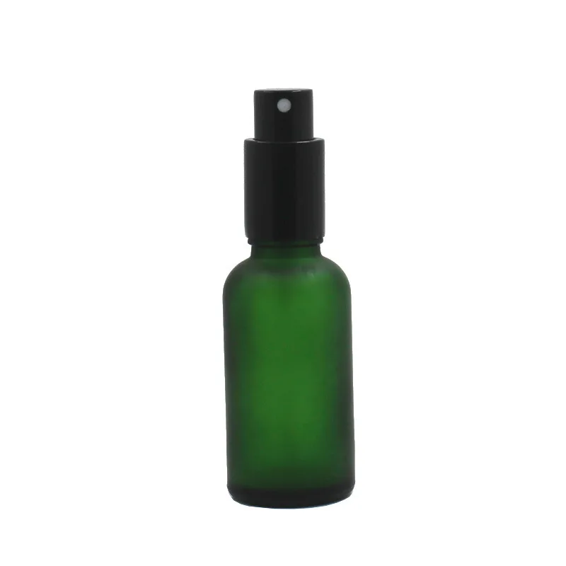 

Empty 5ml 10ml 15ml 20ml 30ml 50ml 100ml Dark Green Mist Spray Bottles with Black or Silver Sprayer