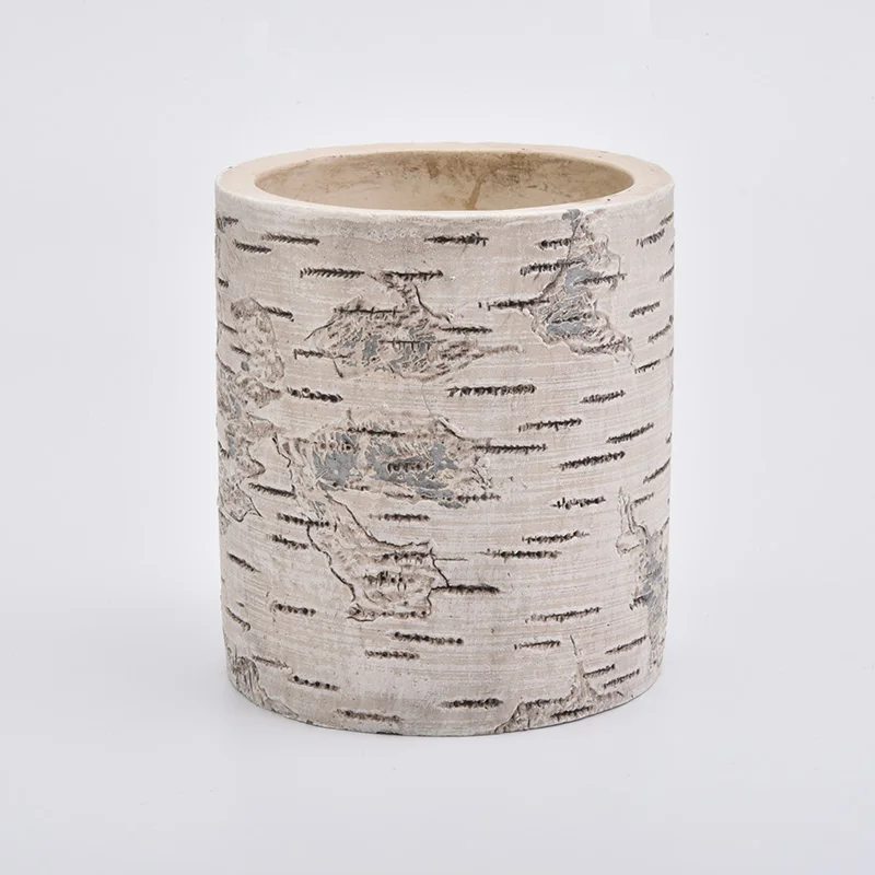 12oz Map Pattern Concrete Candle Holders Cement Jar for Soy Wax Home Decor Wholesales