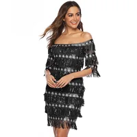 

2020 dresses women lady elegant sequin fringe dresses for women