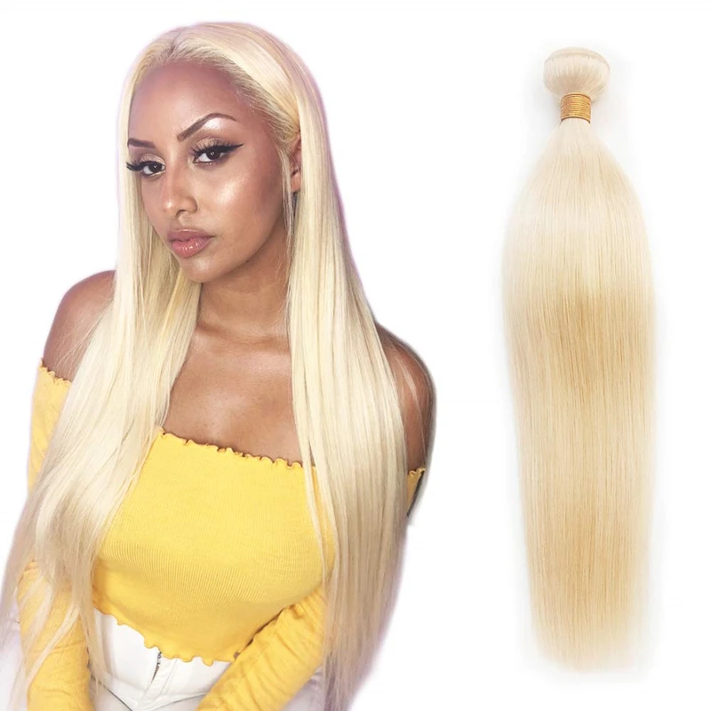 

613 Blonde Virgin Human Hair,613 Cuticle Aligned Hair Bundles With Frontal,Blonde Virgin Human Hair 613 Bundles With Closure