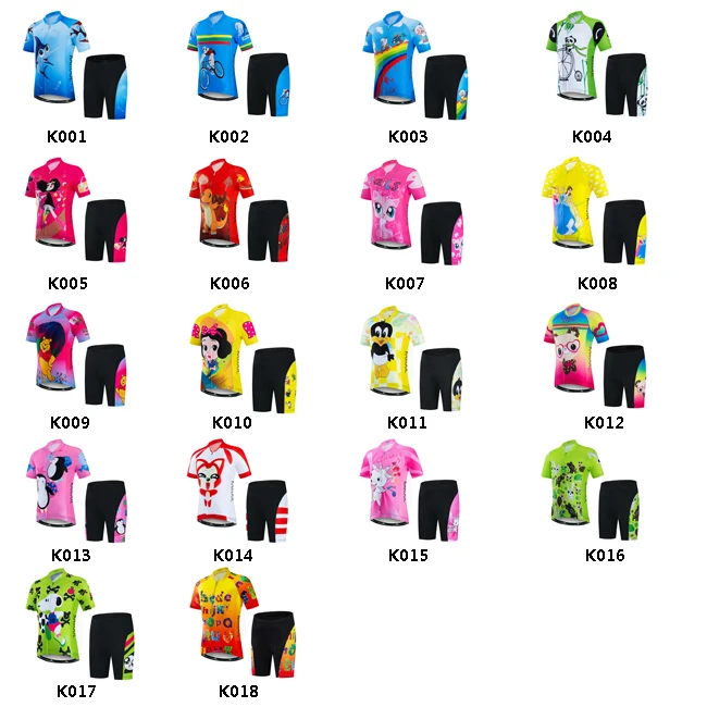 
Karool Quick Dry Fit Professional Protect Bike Shirt and Shorts Kids Cycling Jersey Boys and Girls 