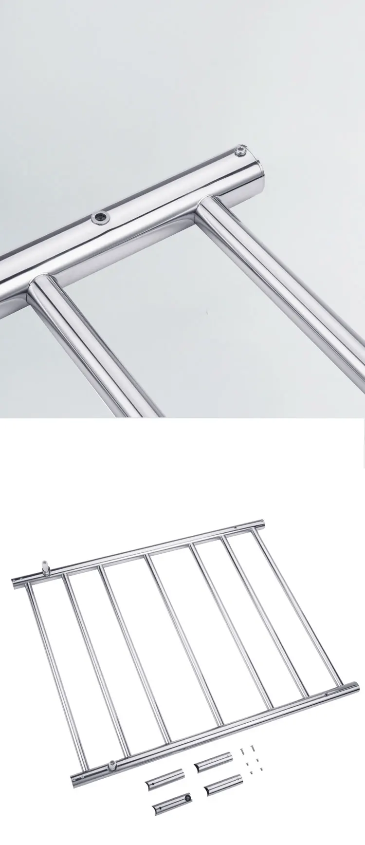 Tarriou Brushed Brass Bathroom Electric Heated Towel Rack With Timer