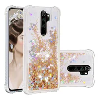 

For Xiaomi Redmi Note 8 Pro Mobile Cell Phones Shock-proof Dynamic Bling Liquid Glitter Quicksand Silicone Soft Cover Case