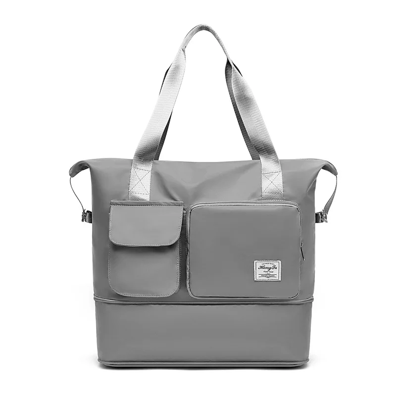 

Personalize Pink Duffle Gray Neoprene Suit Busines Unisex Travel Bag For Kid