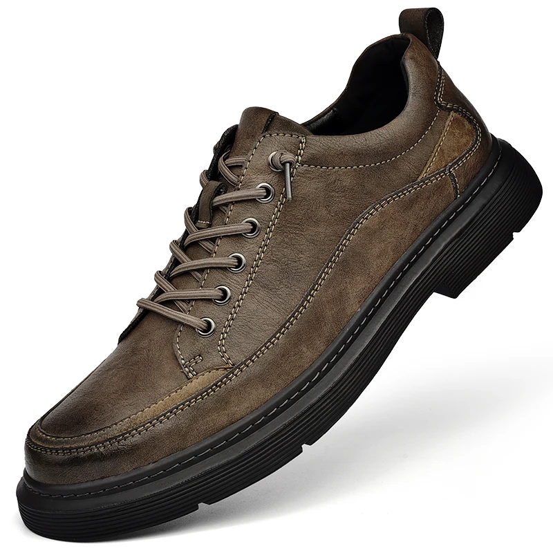 Accept OEM Service 4 Season Hand Made Genuine Leather Casual Oxfords Men Business Career Dress Shoes