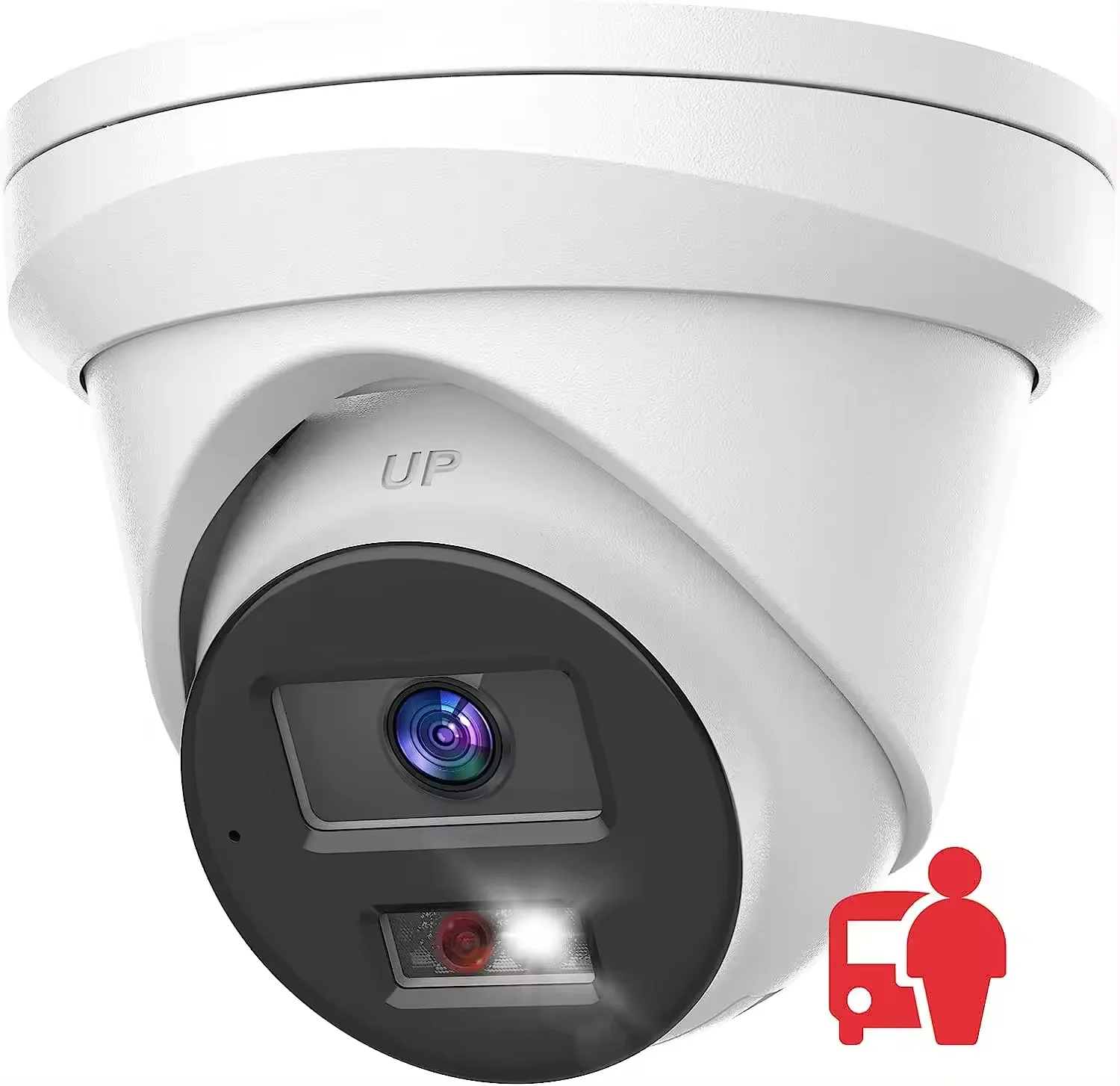 HK OEM 5MP IP POE Camera Turret Smart IR&Color Dual-Light Human/Vehicle Detection Built in mic All-metal H.265+ WDR CCTV camera