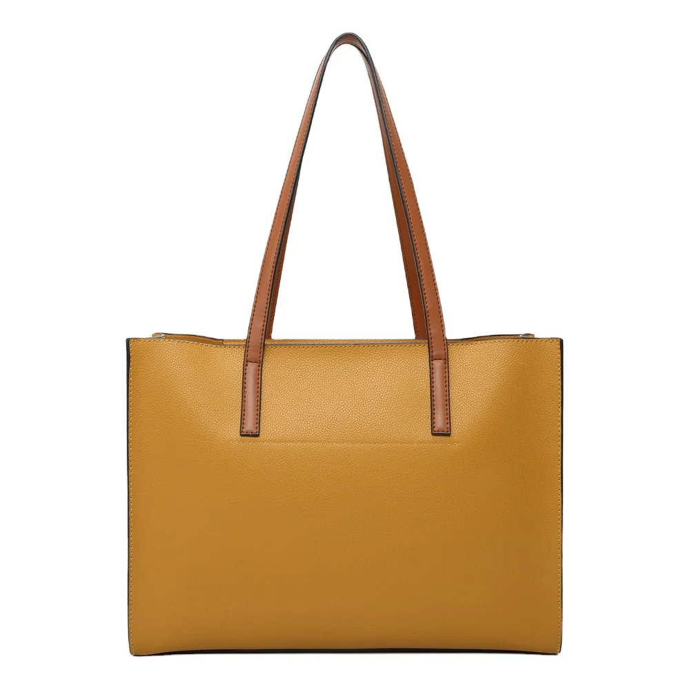 

High Quality Borsa Donna Handbag Pu Leather Custom Hand Bag Women Bags Large Capacity Casual Tote Bag, Customized color