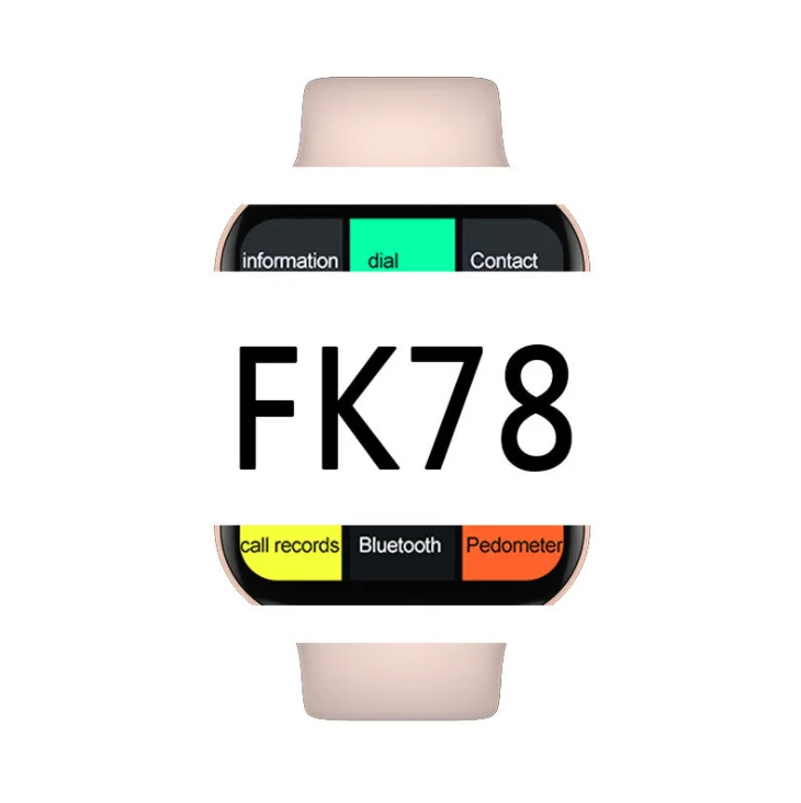

Upgrade FK78 FK88 Smartwatch 1.78 inch Push Reminder GPS Pedometer Health Fitness Sport watch Series 6 Watch for drop shipping