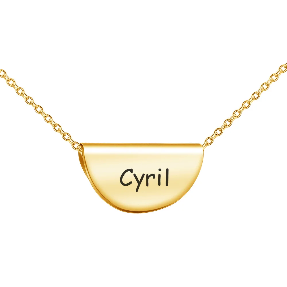 

Classic geometric necklace female fashion style geometric collarbone chain custom name minimalist necklace