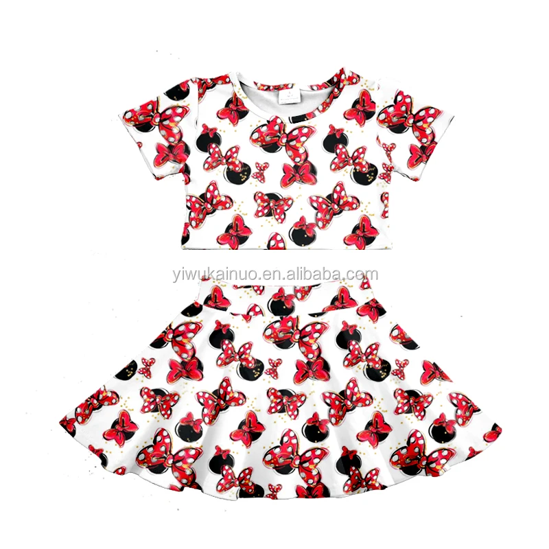 

2PCS Set Cute Baby Girls Clothes 2020 Summer Toddler Kids Tops+ Skirt Outfits Children Girl Clothing Set, As the picutres show