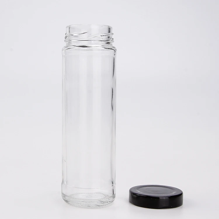 

100ml 150ml Slim round spice salt glass bottle jars wholesale with twist off lid, Clear, also can be customized