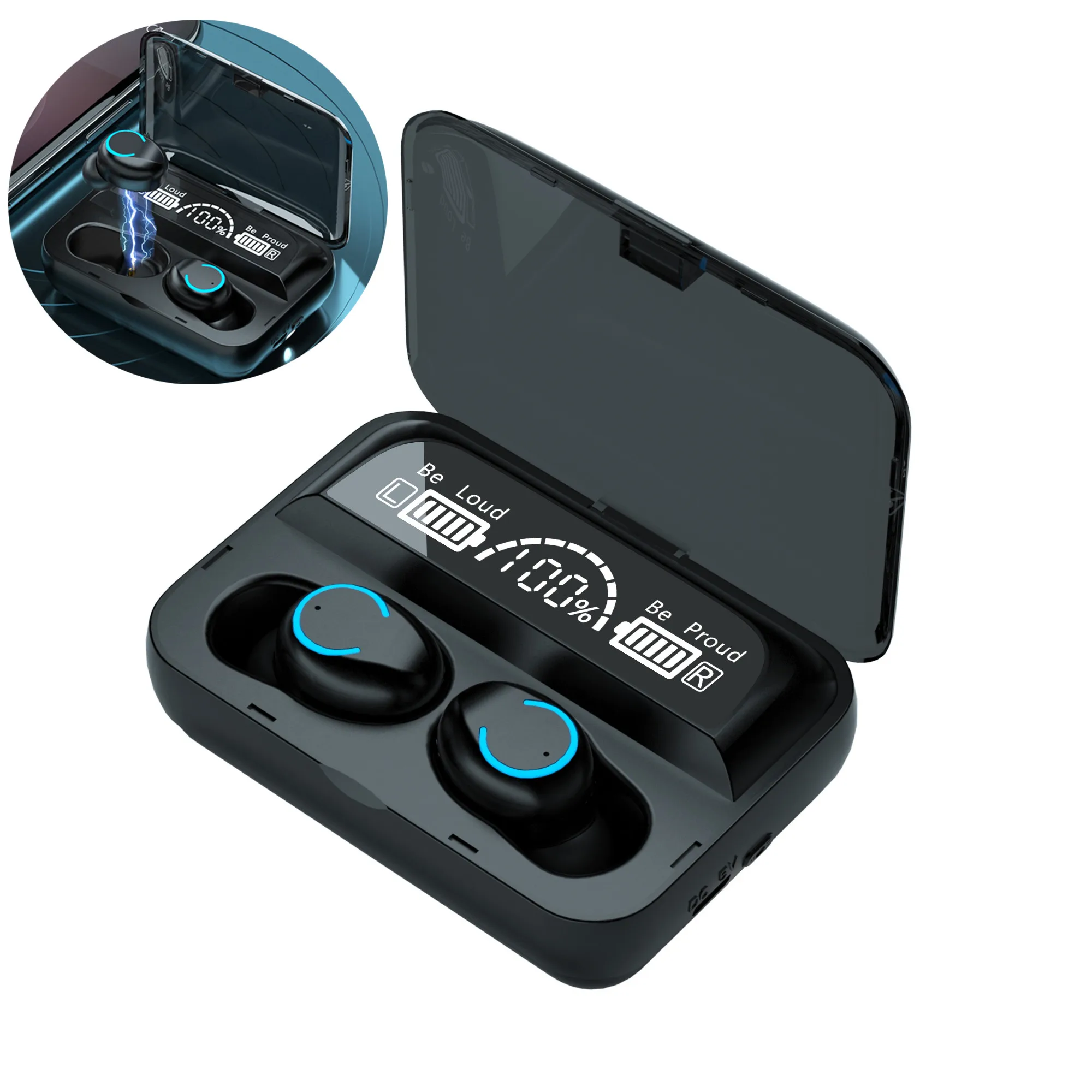 

Hot-selling Earphone 2000mAh F9-47 Sports Waterproof Wireless Earbuds with LED Power Display