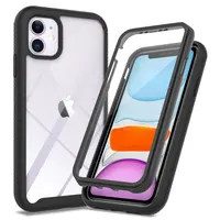 

Tough Defender Phone Case For iPhone 11 TPU PC 2 in 1 Hybrid Transparent Hard Clear Shockproof Cover 360 Protection