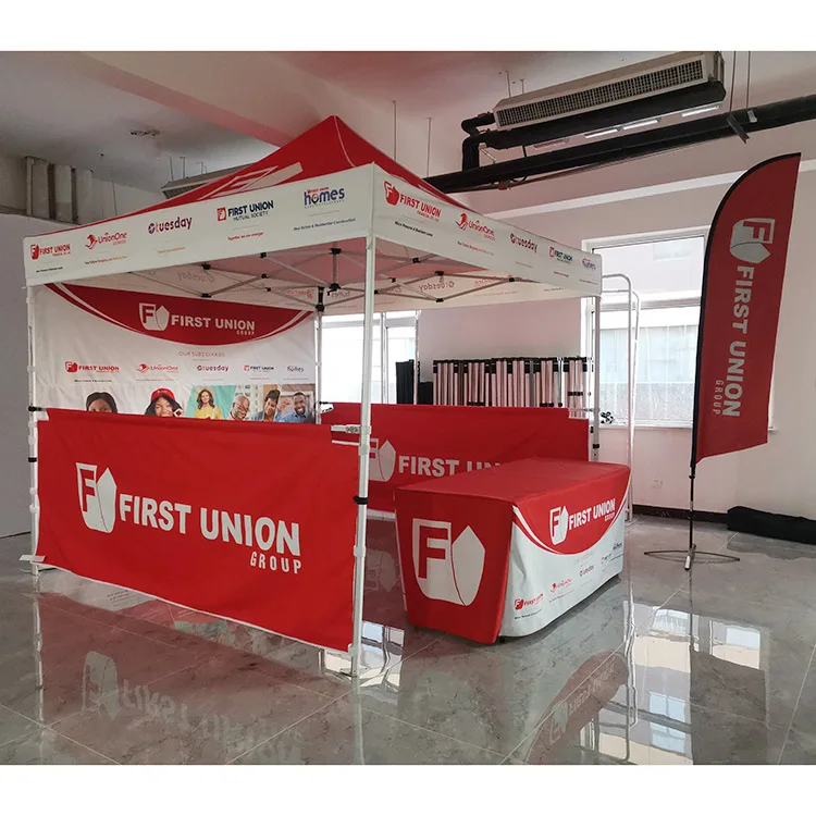 CUSTOM Made PRINTED TRADE SHOW ADVERTISING CANOPY TENTS  10 X 10 FEET FOLDING TENT