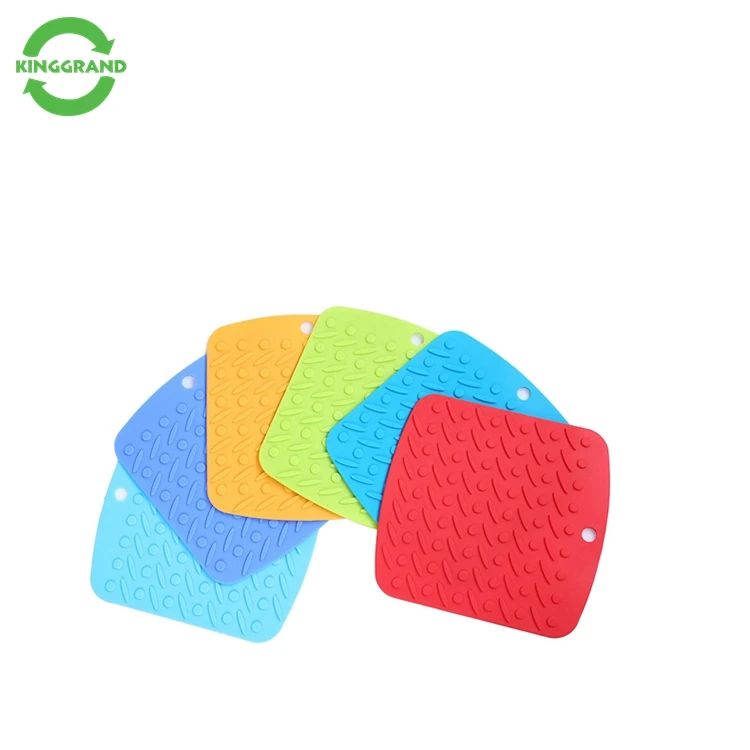 

Household Kitchen Square Non-slip Heat Resistant Table Pads Silicone Mats, Yellow / green /blue/any color is available
