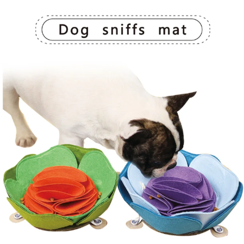 

Pet Sniffing Mat Dog Game Toy Dog Puzzle Toys Pet Sniff Mat, Purple orange