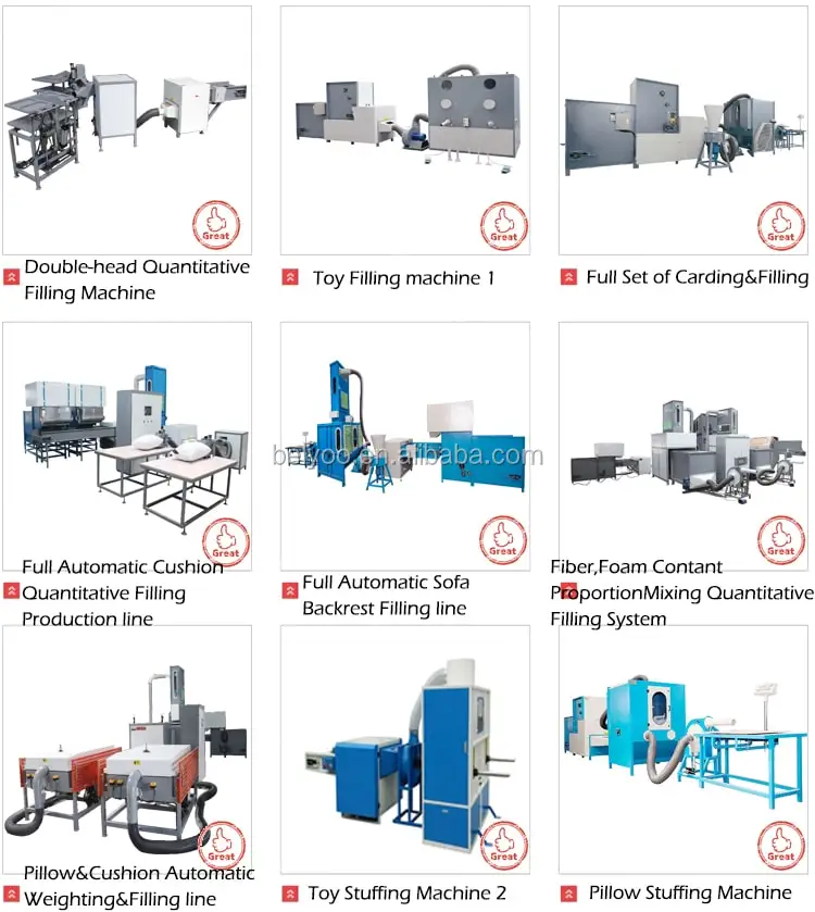 High Efficiency Easy Operation Ball Fiber Down Pillow Filling Stuffing Machine