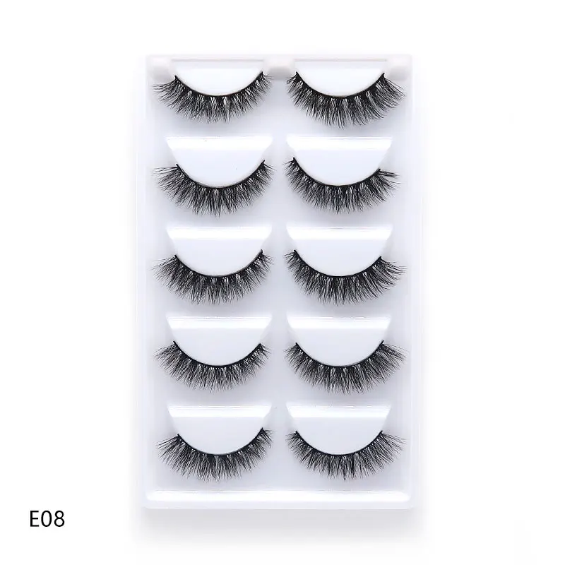 

Mink Lashes 5 pairs 3D Mink Eyelashes Thick Vendor Wholesale false eyelashes, Natural black