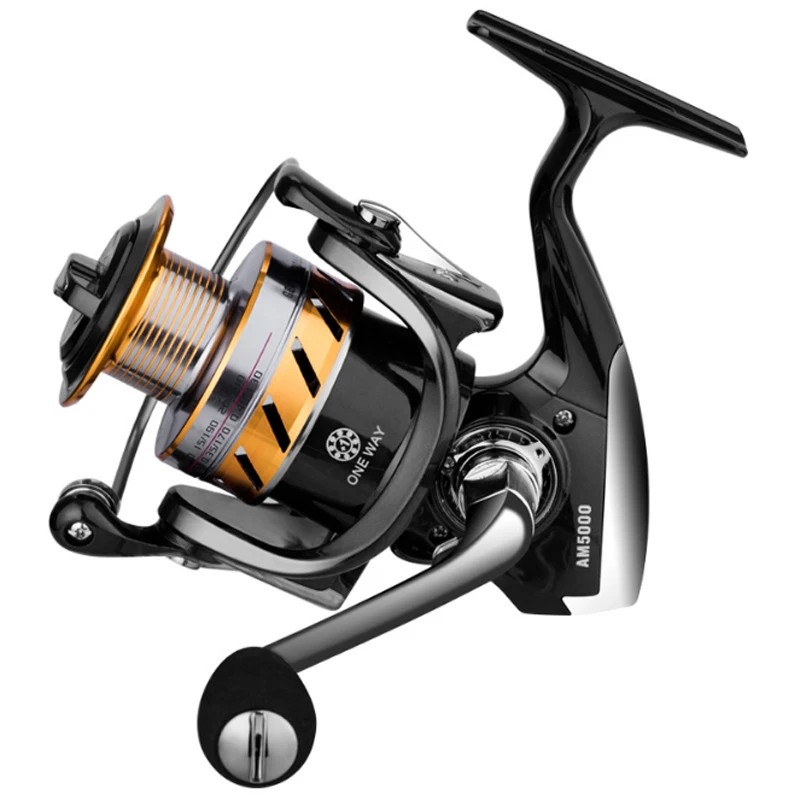 

High Quality 5.5:1 Fishing Wheel Gear Casting Wholesale Spinning Fishing Reel, Black